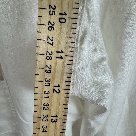 MAGASCHONI Women’s 100% Linen Cargo Jogger Pants Size Large Drawstring Pockets - Picture 5 of 9